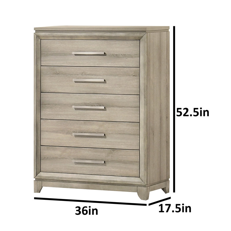 Commode 5 tiroirs Weathered Greige