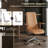 Genuine Leather Executive Office Chair, Mid-Back Ergonomic Swivel Office Chair, High Back Desk Chair with Polished Aluminum Alloy Base, Adjustable Height for Home Office-829668356