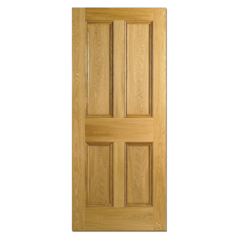 4P Oak Unfinished Internal Door, 203.2 cm H x 81.3 cm W x 3.5 cm D