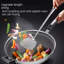 Ensemble d'ustensiles de cuisine en acier inoxydable de qualité supérieure 304 avec poignée allongée pour la cuisson, le brassage et le service