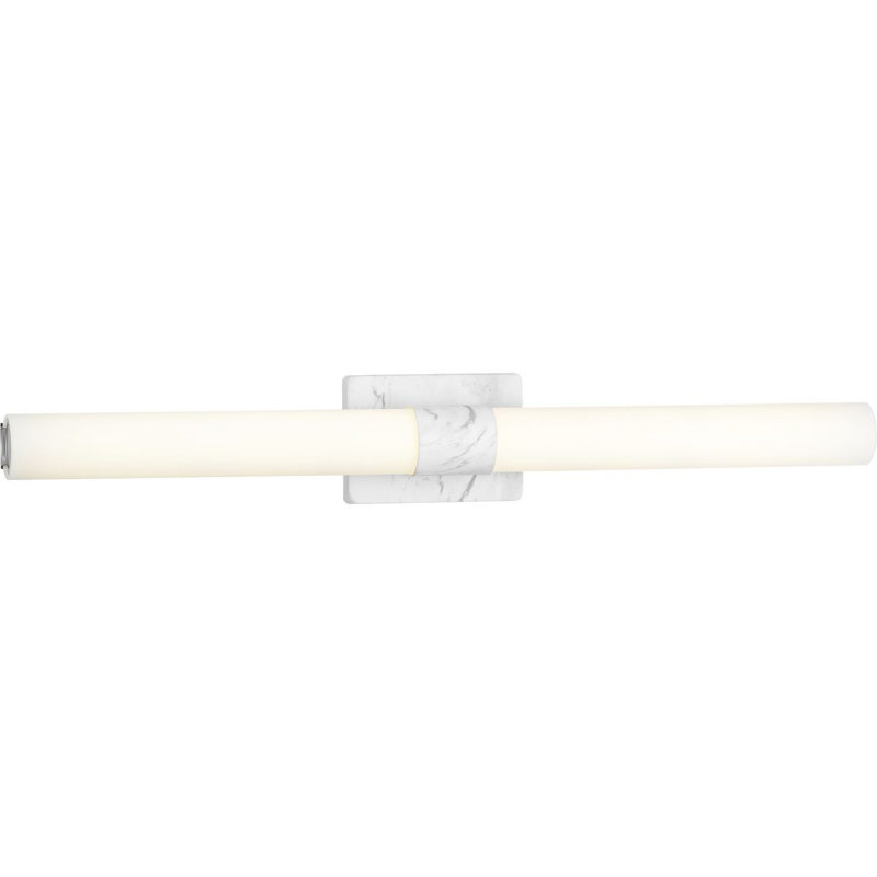 Barre d'éclairage de salle de bain 1 lumière DEL Afsaar, Faux marbre blanc