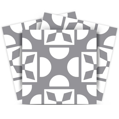 12" X 12" Light Gray and White Coli Peel and Stick Tiles