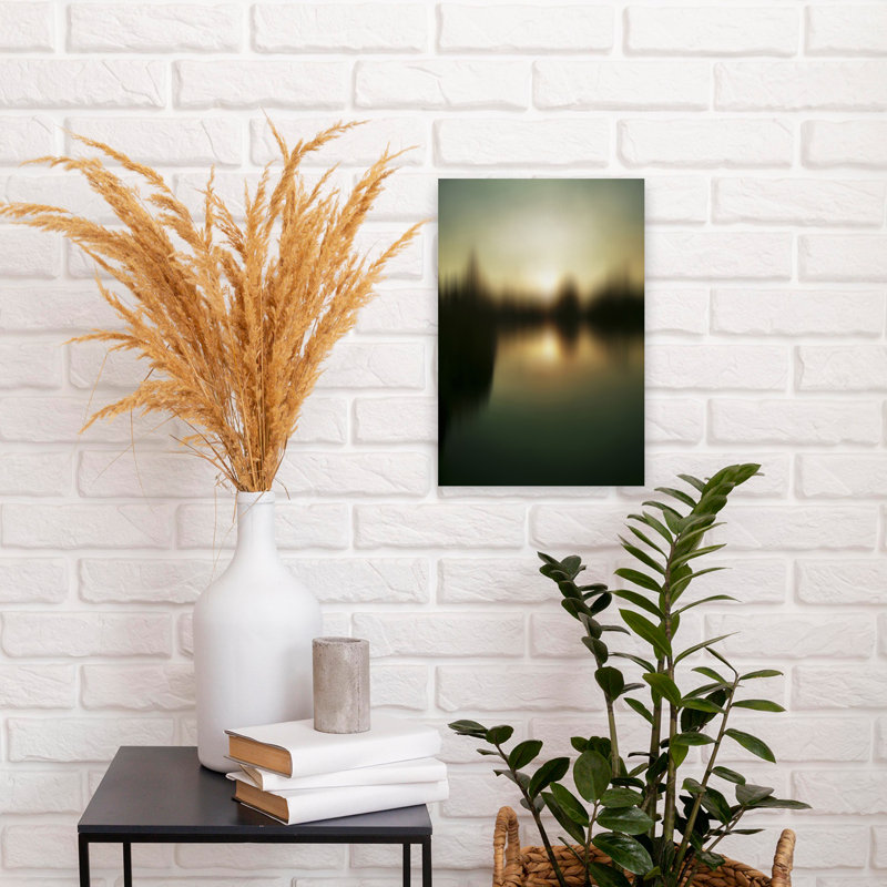 Art contemporain contemporain, paysage pacifique romantique, H 12 po x l 8 po