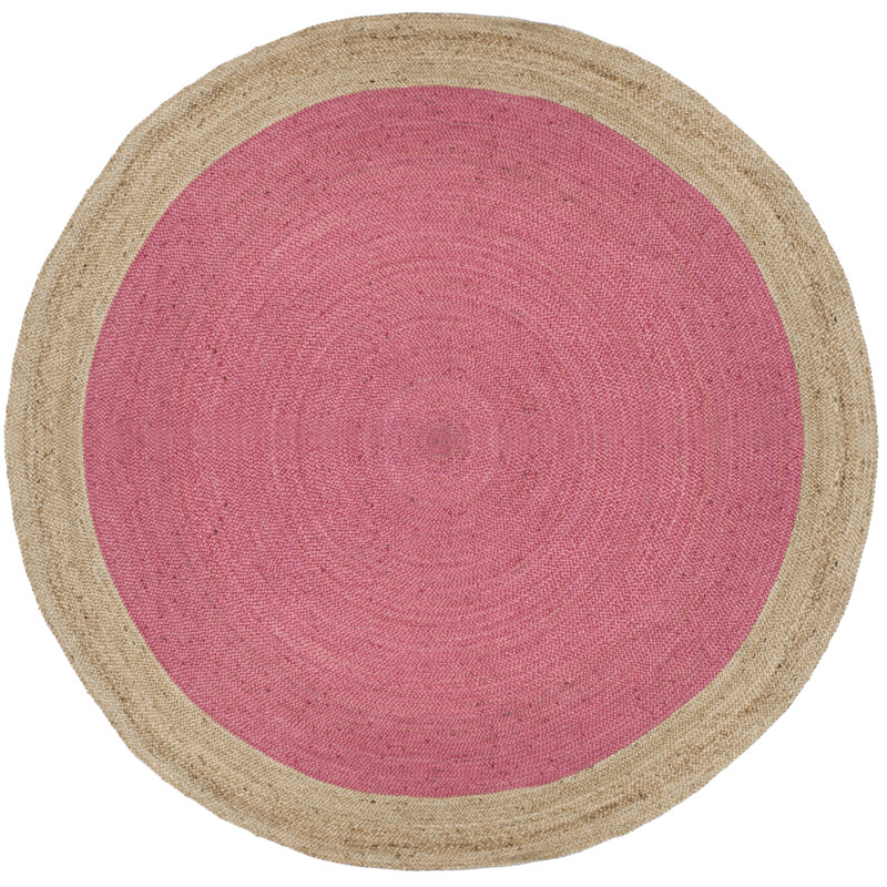 Tapis en jute de fibre naturelle tissé à la main Vicksburg, Rond 8 pi