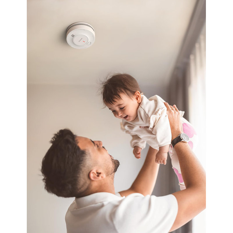 Smoke Alarm, Fire Alarm Smoke Detector With LED Indicator & Silence Button, Pack Of 5