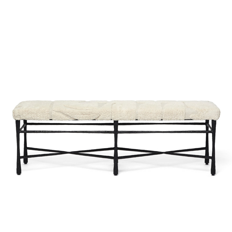 Collins Upholstered Bench, 18.5" H x 54" W x 16" D