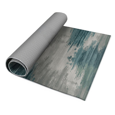 Tapis intérieur et extérieur gris Watercolor