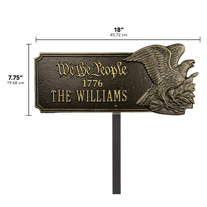 Plaque We We People 1776, ligne standard 1 ligne