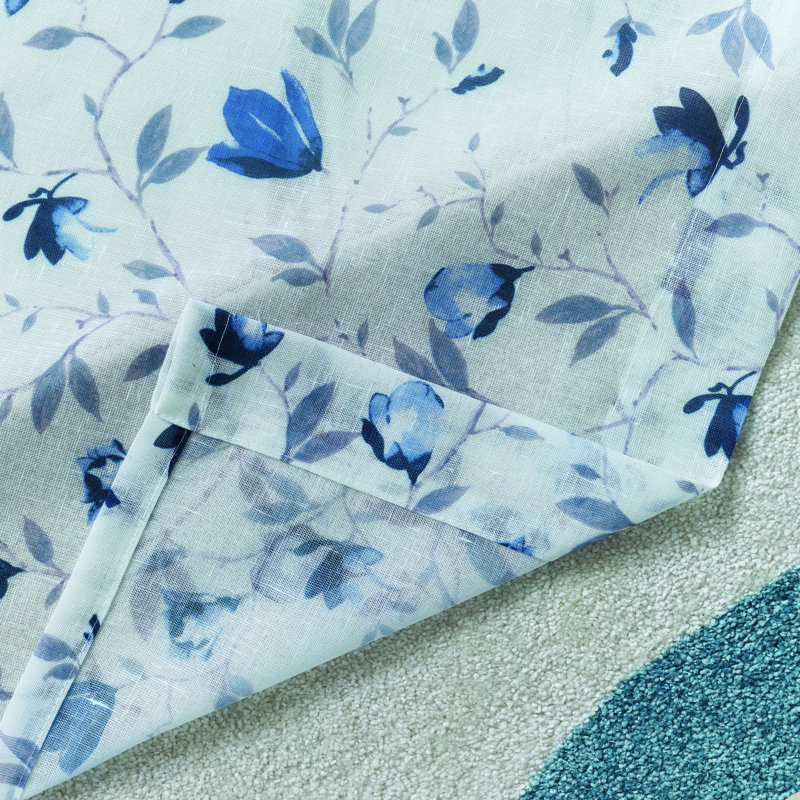 Panneau de rideau simple diaphane avec œillets Domoni, l 52 po x L 120 po, Indigo