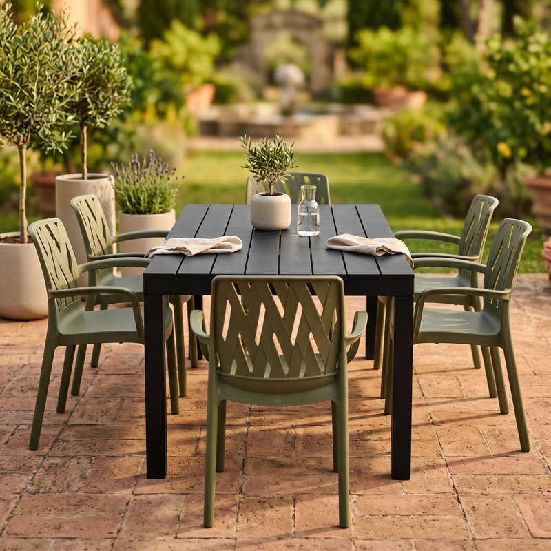 Plastic Patio Dining Set Table,