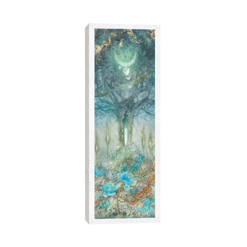 Forgotten Places I by Stephanie Law - Panoramic Painting on Canvas, 121.92cm H x 40.64cm W x 3.81cm D, White Floater Framed