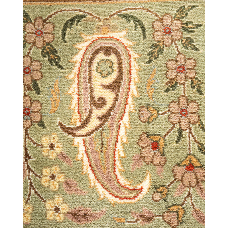 One-of-a-Kind Hayner Hand-Knotted 8'2" x 10'5" Area Rug in Ivory/Brown