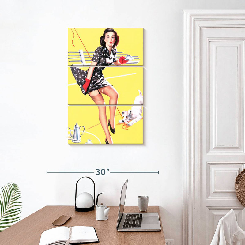 Leisha tout attaché pin-up rétro, H 32 po x l 20 po
