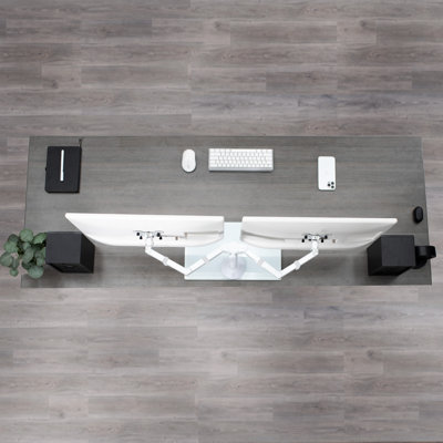 Paravent blanc avec tablettes Vivo, pouvant supporter jusqu'à 22 lb. lb