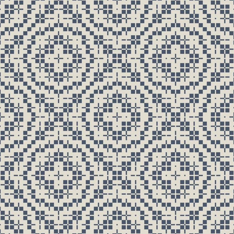 Echo Tile - Oxford Blue Wallpaper