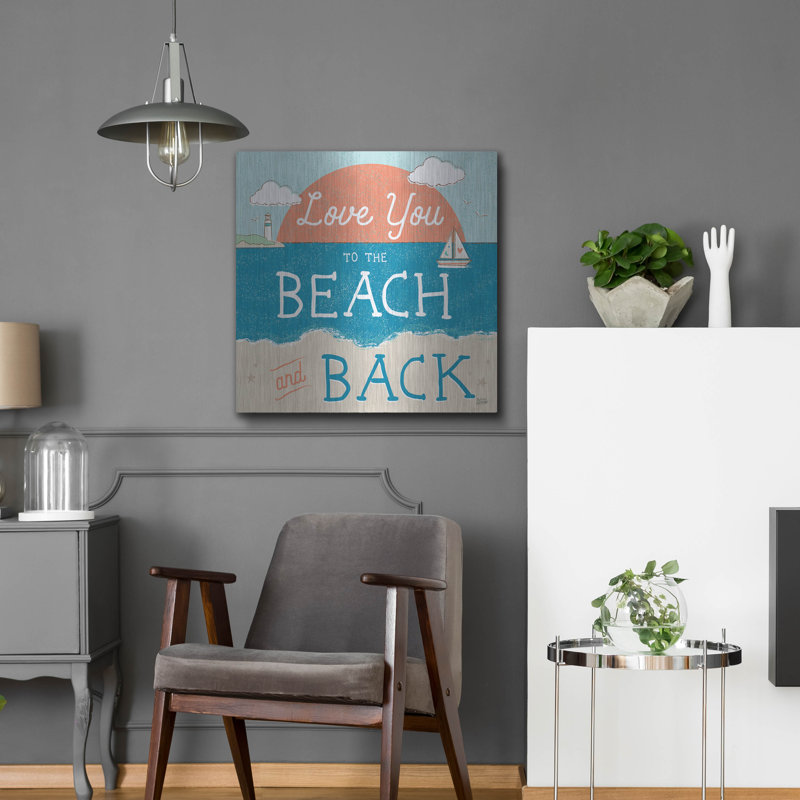 Art mural en métal Rosecliff Heights «Sea And Me 3» par Melissa Averinos, H 24 po x l 24 po