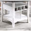 Table de salle à manger blanche / grise à hauteur de comptoir avec tablette de rangement intégrée-1841468361-1841468363