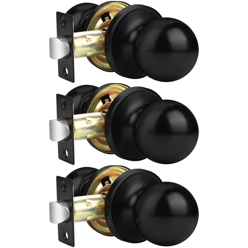 Passage (Hall & Closet) Door Knob, Black