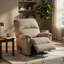 Fauteuil inclinable manuel berçant Ead, mousse moelleuse, polyester brun muscade-111119519