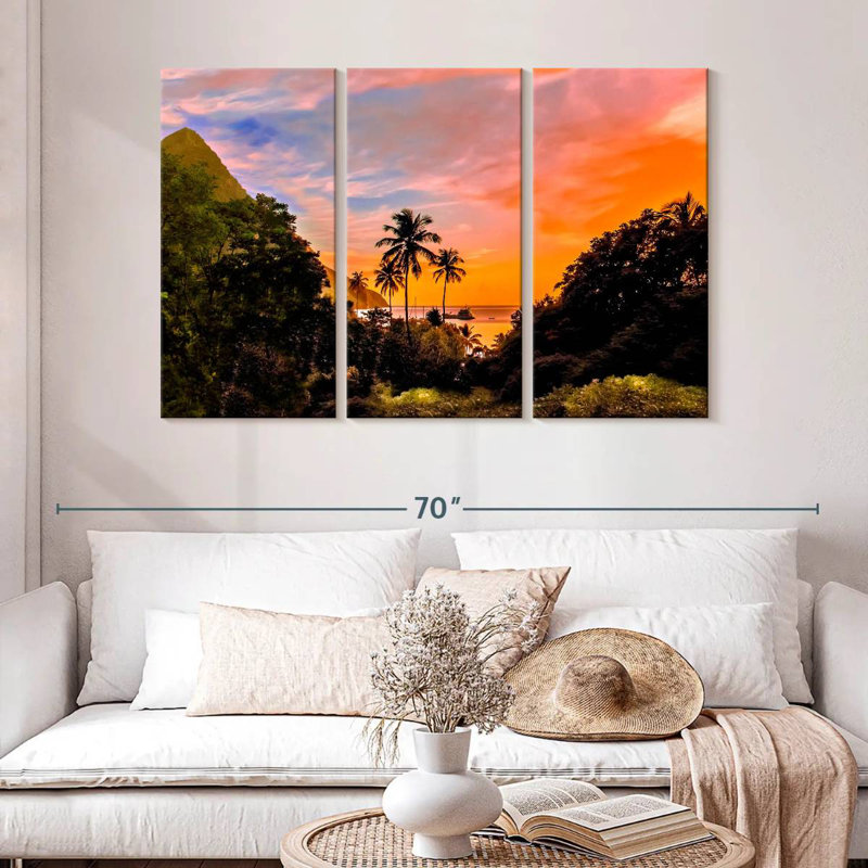 Gillard Saint Lucian Sunset, H 32 po x l 50 po