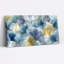 Tableau sur toile tendue, motif floral bleu et jaune à l'aquarelle, composé d'un tableau.-804526032