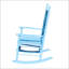 Chaise berçante en bois-843925779