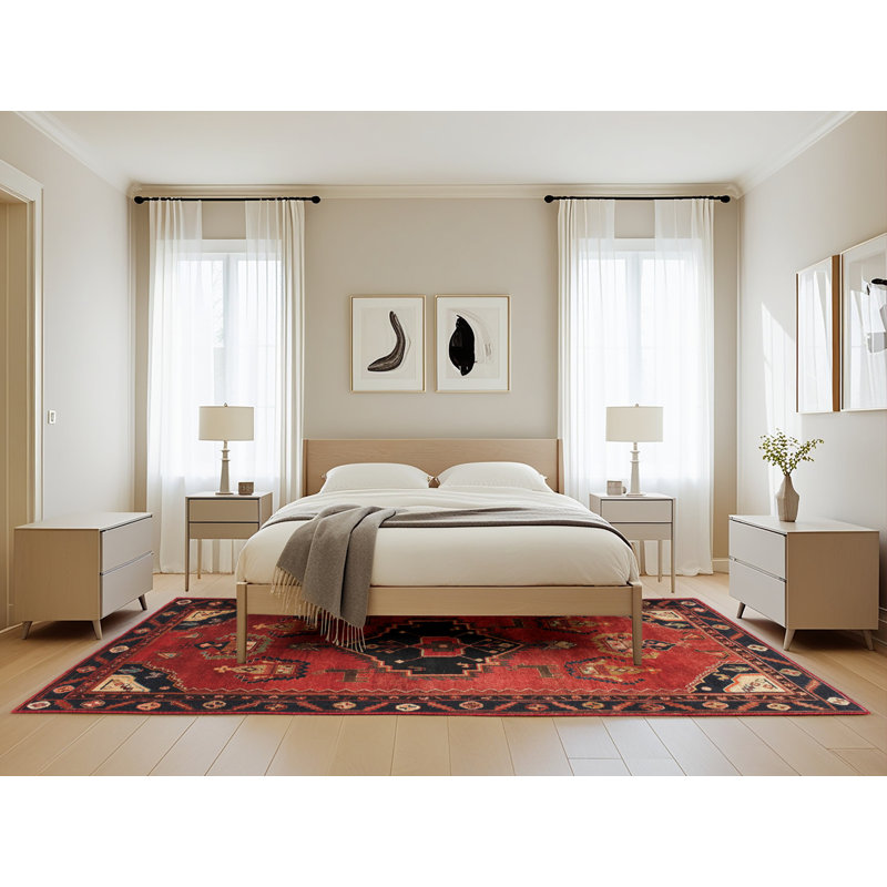 Tapis rouge à motif sud-ouest, Rectangle 5 pi x 8 pi