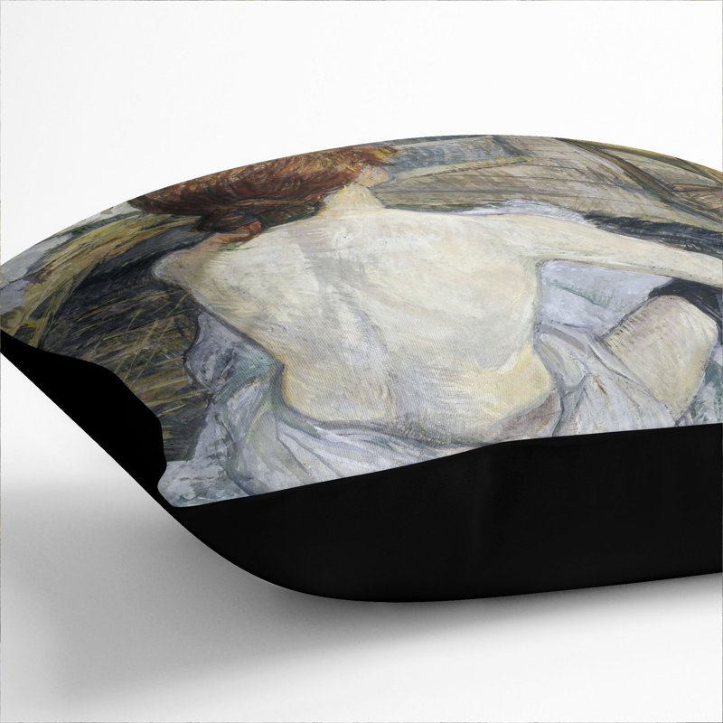 Square Cushion, 55cm H x 55cm W x 20cm D, Black