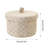 1 Piece Multi-Purpose Storage Basket with Woven Lid, Round Storage Basket for Desktop Decoration, Large Square Model