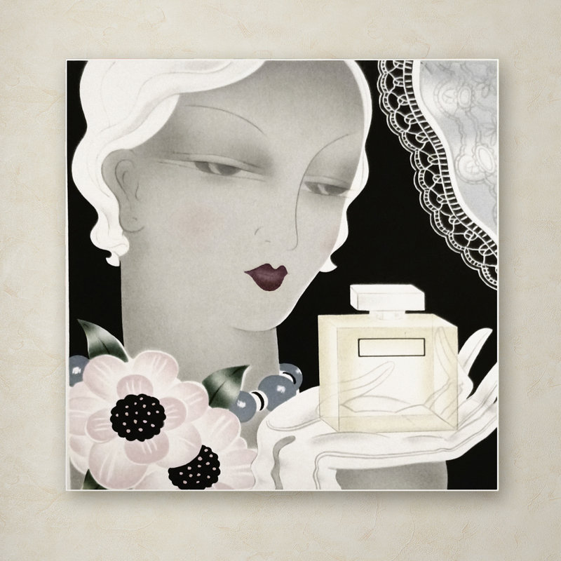 «Art Deco Flapper Color» par Vintage Apple Collection - reproduction d'annonce sur toile, H 14 po x l 14 po x P 2 po