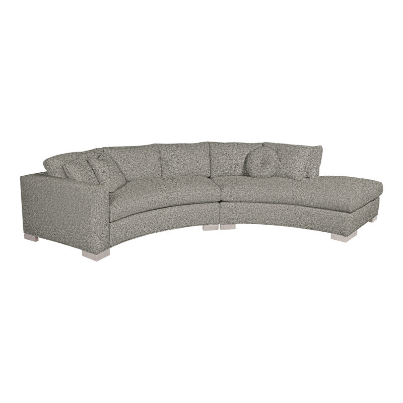 Bennett By Michael Weiss Chaise Sectional, Vault Pearl, Dove Gray, No