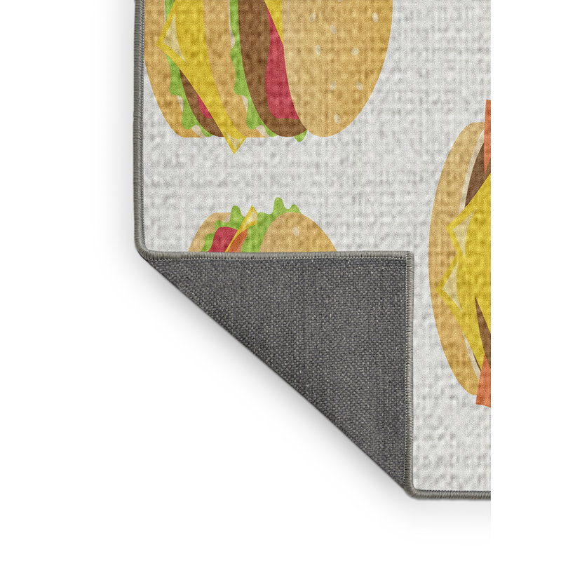 Tapis de la zone jaune hamburger, Rectangle 2 pi x 3 pi
