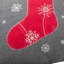 Christmas Stocking Snowflake Pattern Throw Pillow Cover Grey 18 x 18 inches