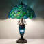 Bacilio Lampe de table en verre coloré de 24 po de hauteur Bureau de travail Étude de lecture Éclairage Décoration Décor Table de chevet Chambre d'enfants Bureau à domicile Table de chevet Mignon Unique Lampe de chevet à DEL Fin artisanat de bureau