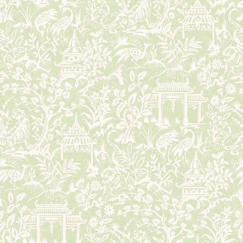 Baskin 10m x 53cm Matte Wallpaper Roll, Green
