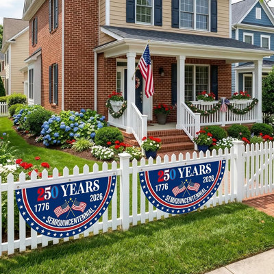 4th Of July Patriotic Bunting – American Flag 250th Anniversary Hanging Decor (2 Pack)