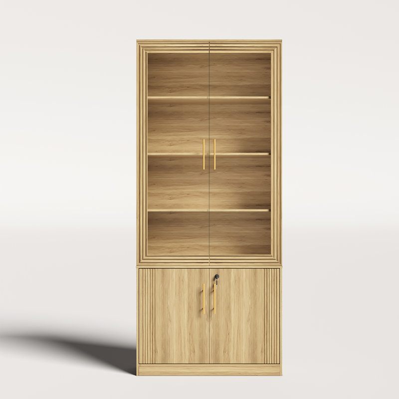 4 -Door 6 -Shelf Storage Cabinet, Oak