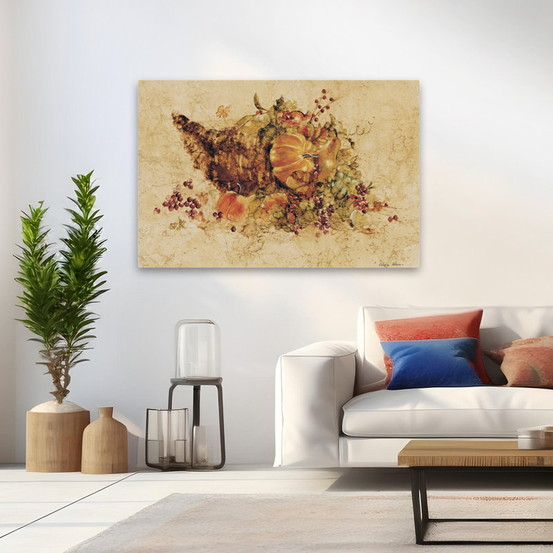 Cornucopia - art décoratif de corne d'automne brune, H 32 po x l 48 po