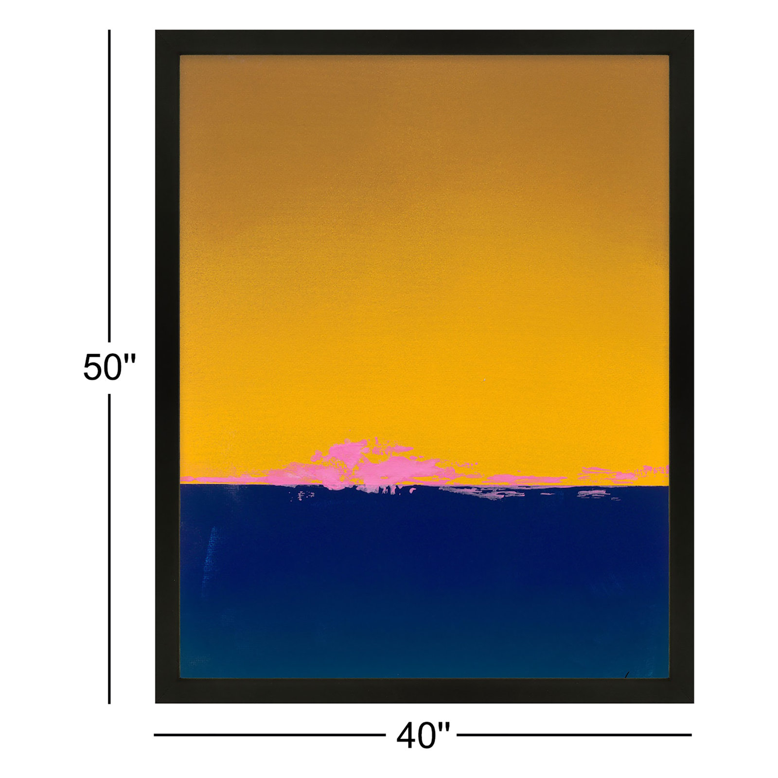 Horizon 1 by Lee Lessem, Black, 50" H x 40" W x 1.25" D