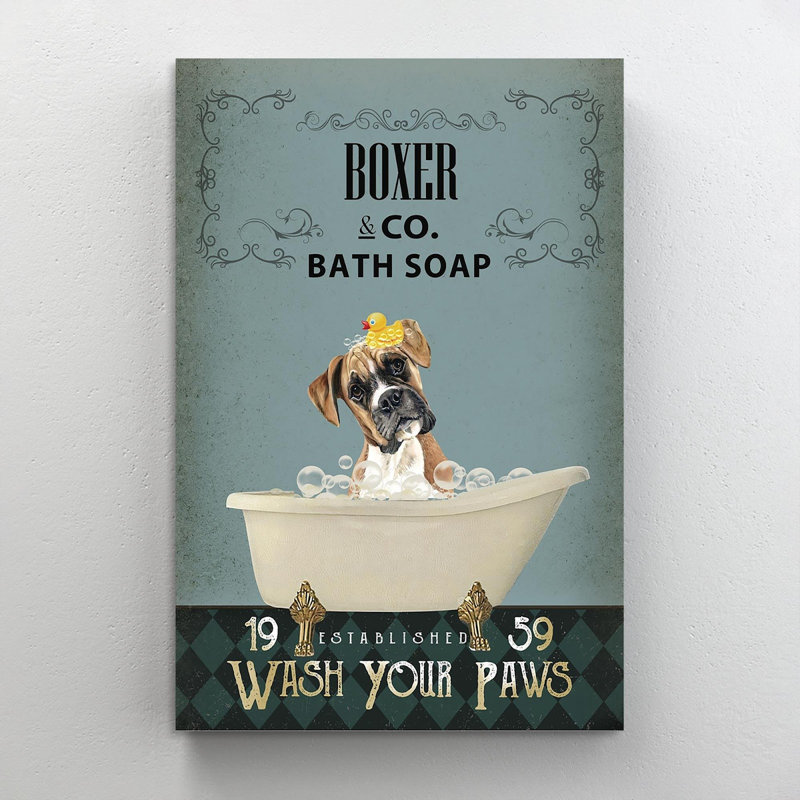 Boxer Co. Bath Soap - 1 Piece Rectangle Graphic Ar Boxer Co. Bath Soap - Wrapped Canvas Graphic Art