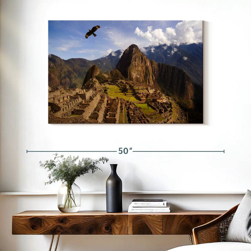 Lilie Hawk Over Machu Picchu, 26" H x 39" W