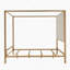 Lit à baldaquin moderne en or avec tête de lit tapissier en tissu de lin, structure en métal robuste et conception élégante pour matelas de grande taille-1455232295-1455232292