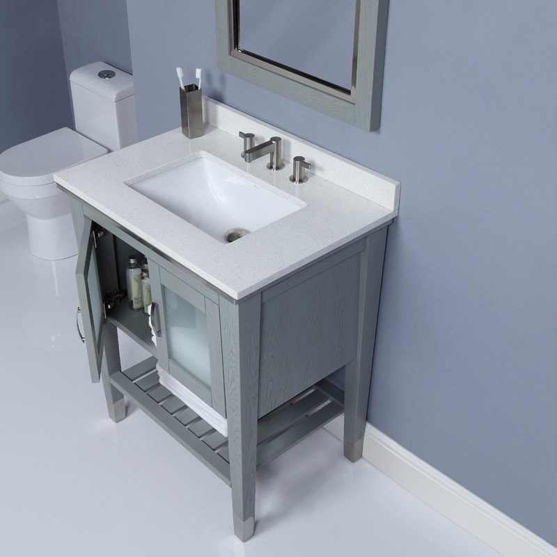 Briana 30.5'' Single Bathroom Vanity Base Only, Slate