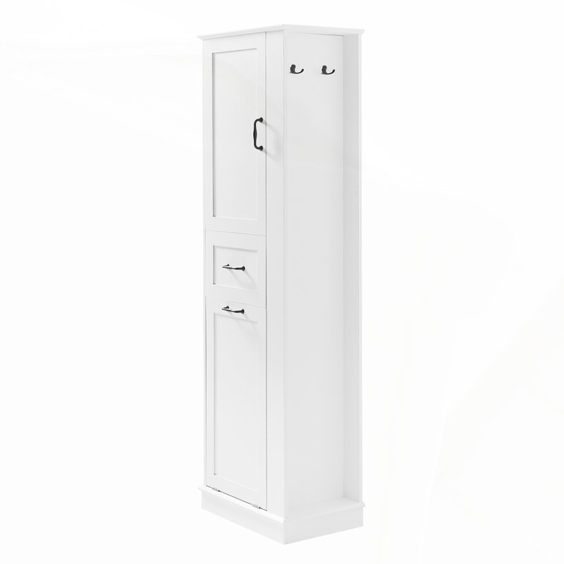 Bathroom Laundry Cabinet With Strong Storage, White