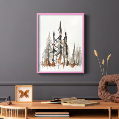 Rustic Evergreen II, reproduction encadrée - bois massif
