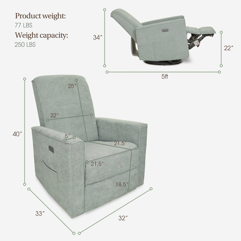 Fauteuil oscillant et rotatif, Sauge