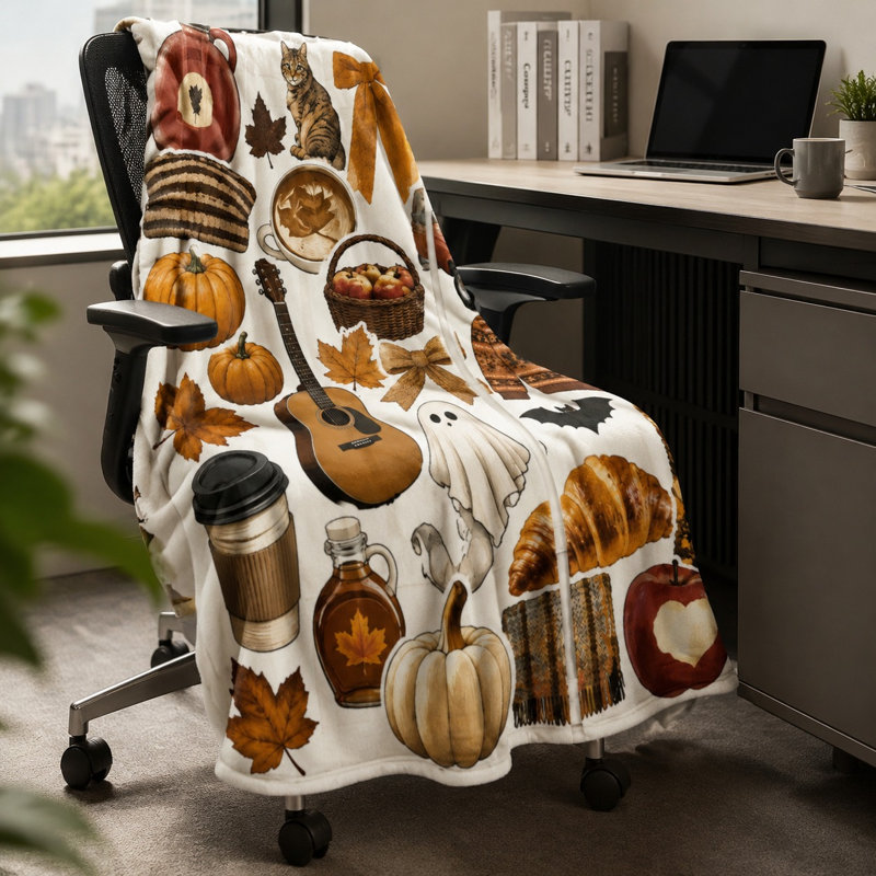 Jeté douillet douillet Cozy Autumn, Throw(W40"×50L")