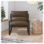 Chaise d'appoint rembourrée en similicuir Gatsby Camel