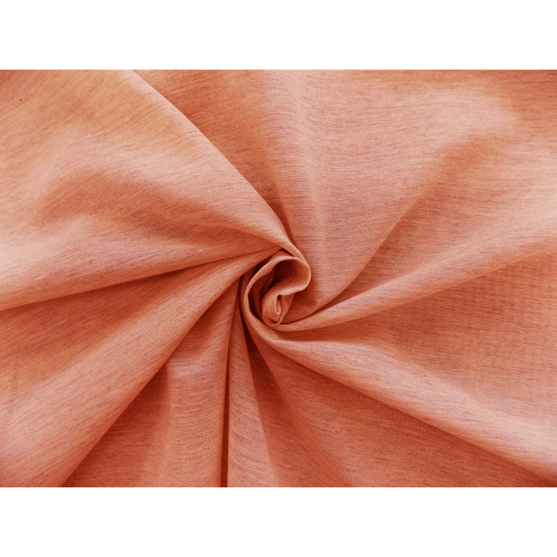 Peck Slot Top Semi Sheer Single Curtain, Orange