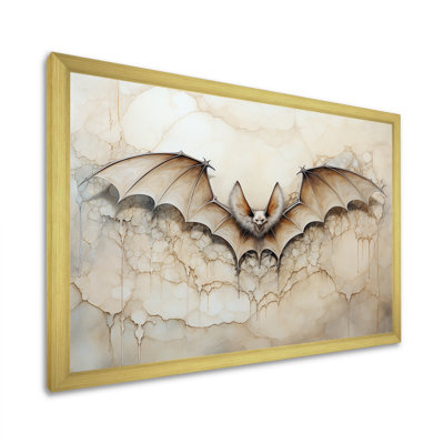 " Minimalism Bat Open Wings I "